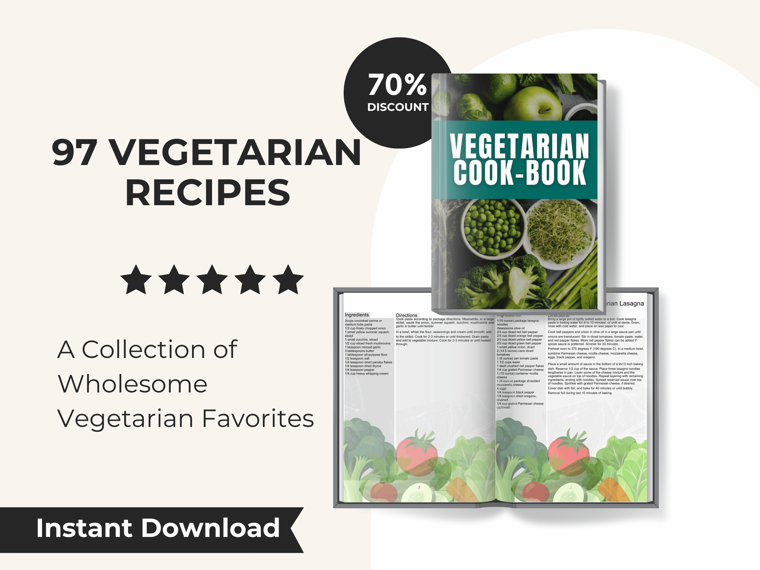 97 Vegetarian Recipes + BONUS