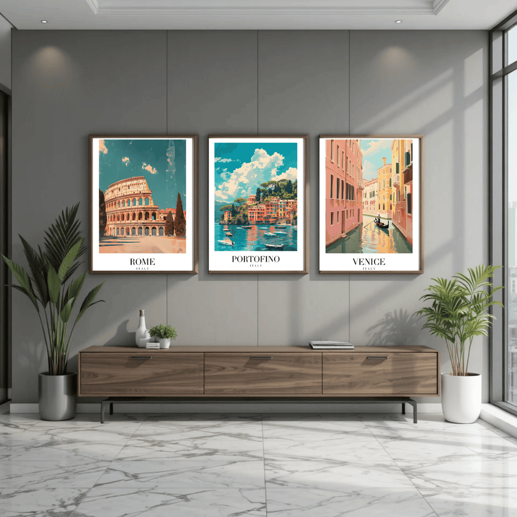 Italian Travel Poster Set