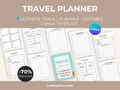 🌍 Ultimate Travel Planner – Editable Canva Template
