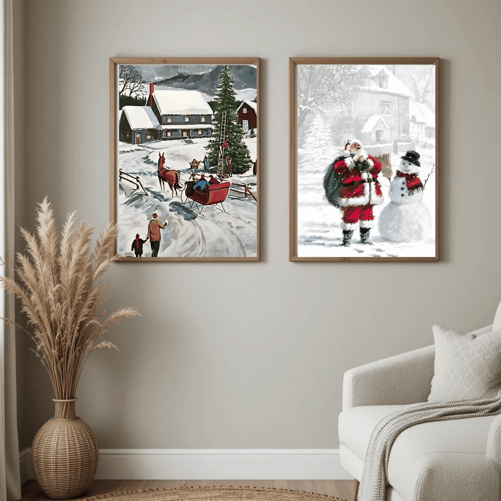 Set of 4 Dark Christmas Prints