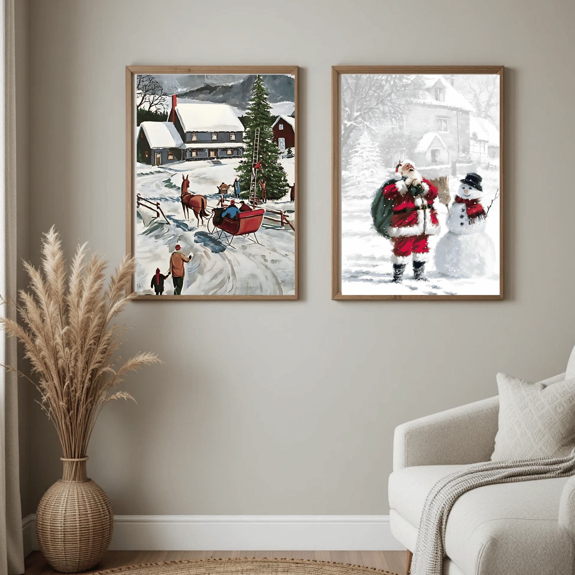 Set of 4 Dark Christmas Prints