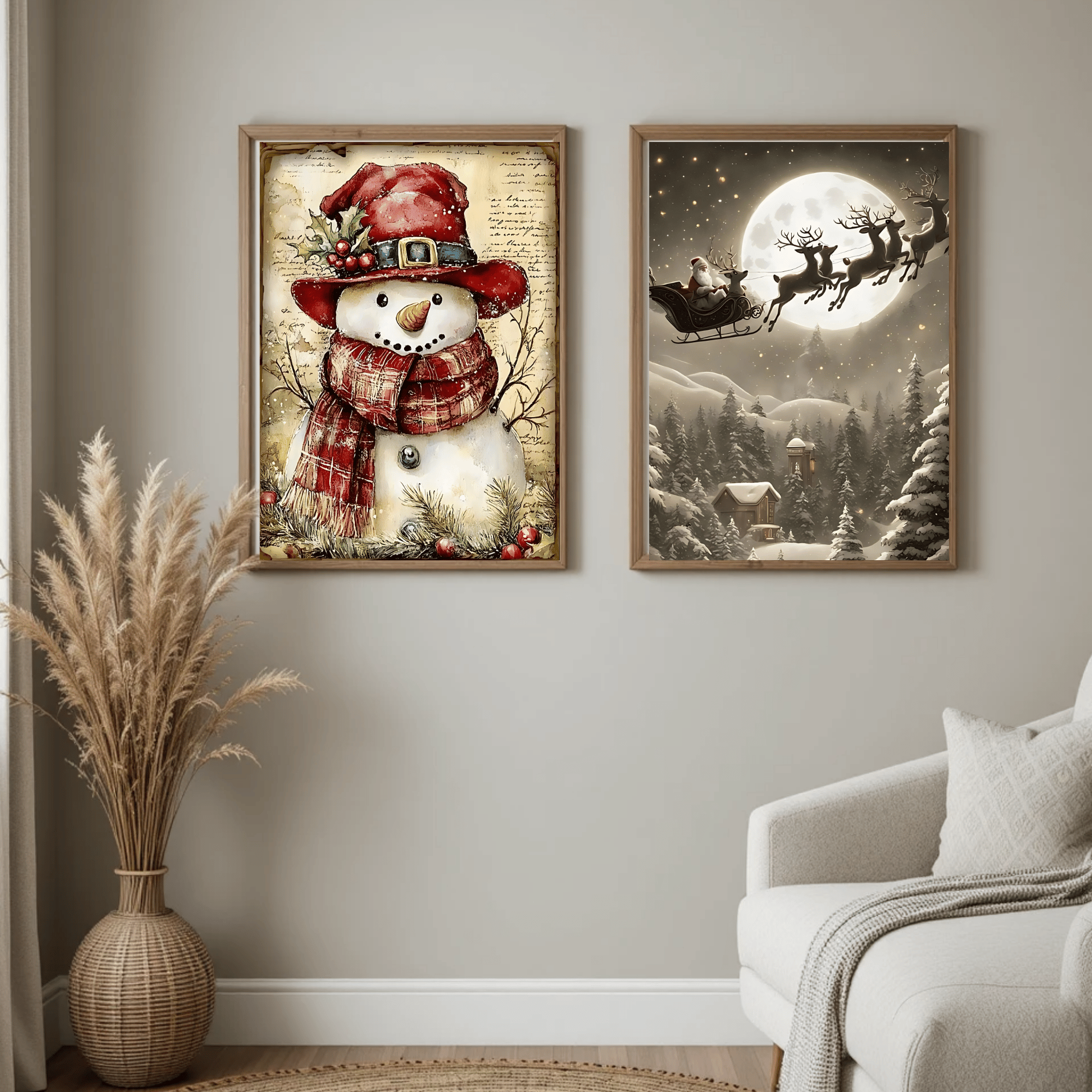Set of 4 Dark Christmas Prints
