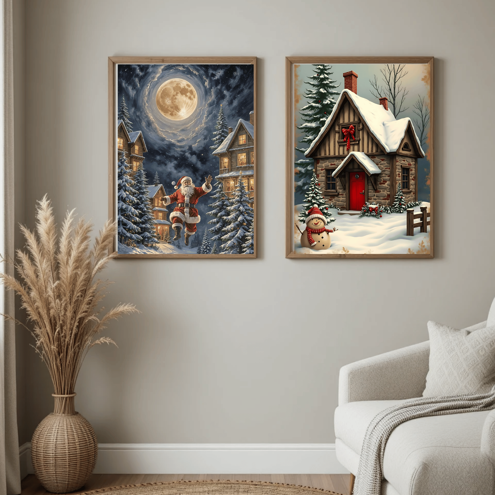 Set of 4 Dark Christmas Prints