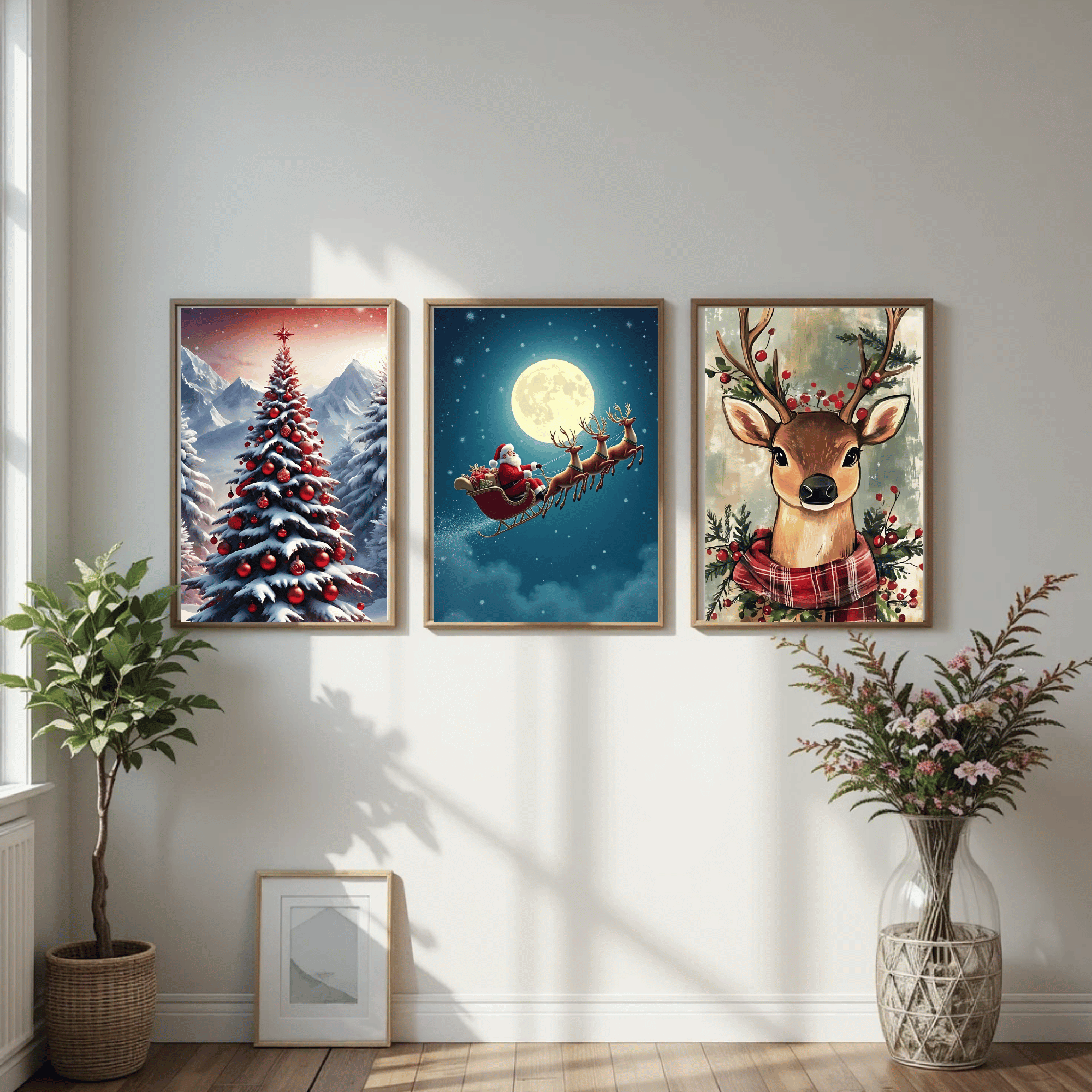 Set of 3 Dark Christmas Prints