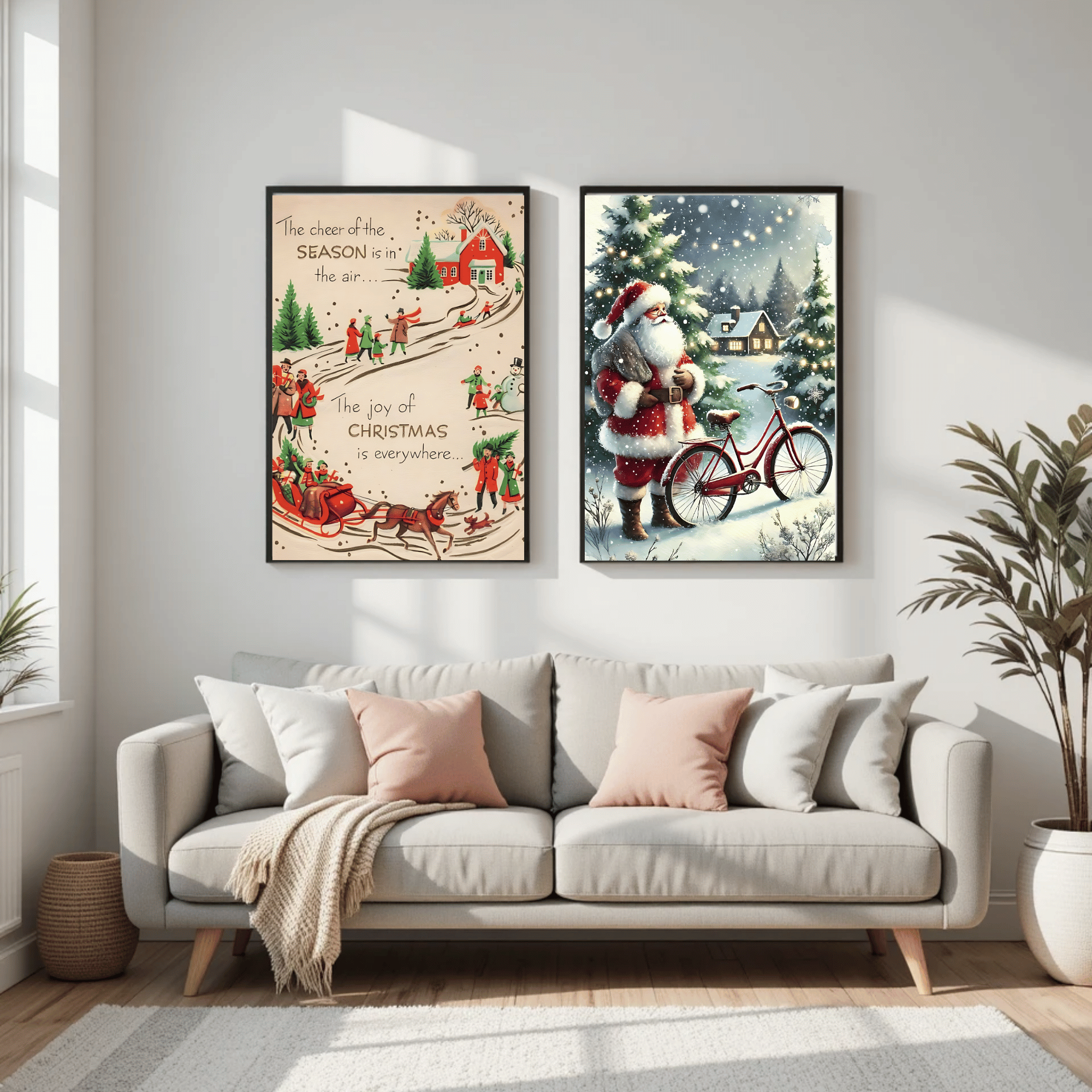 Set of 4 Dark Christmas Prints
