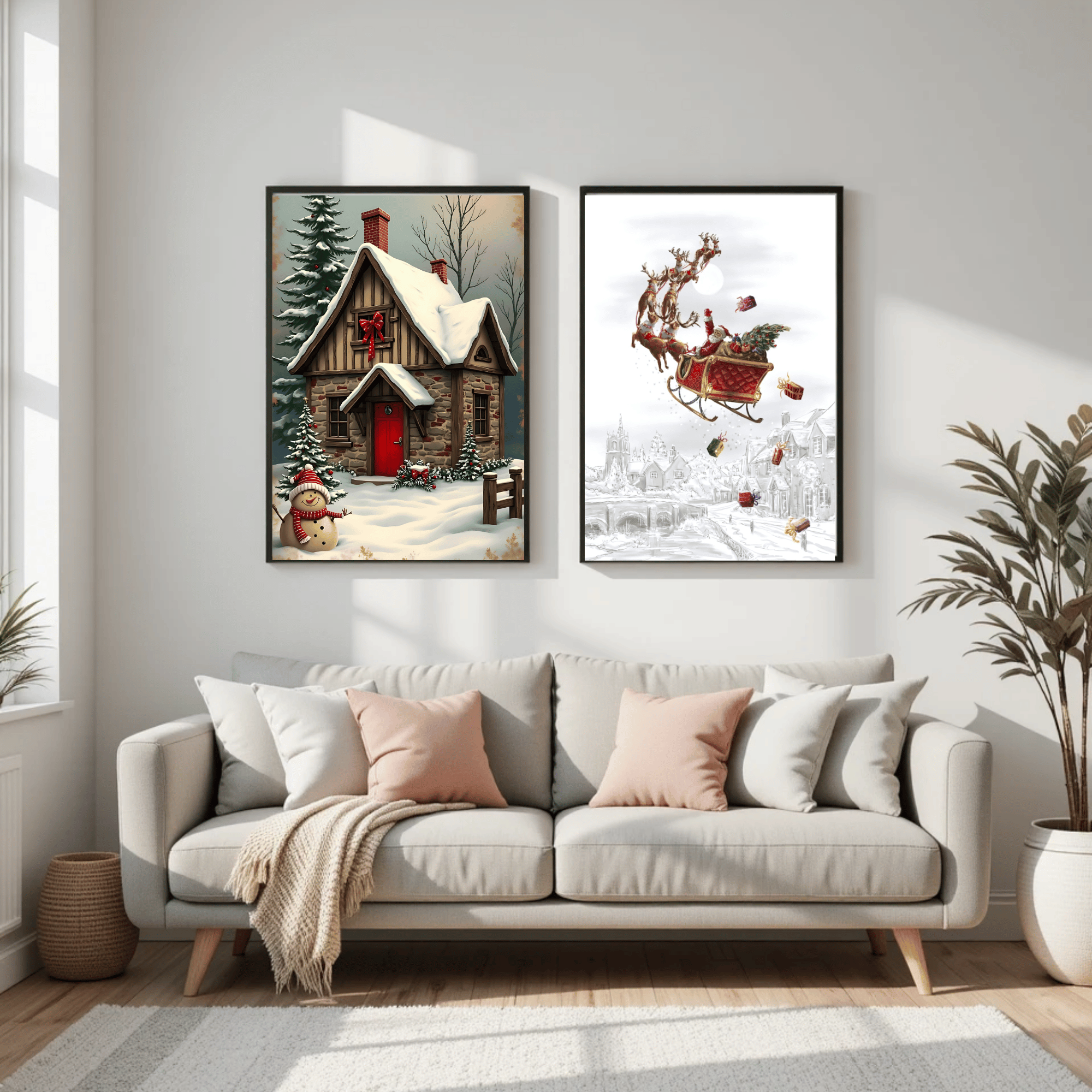 Set of 4 Dark Christmas Prints