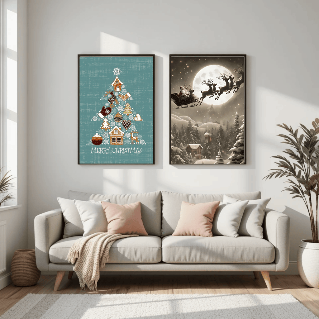 Set of 4 Dark Christmas Prints