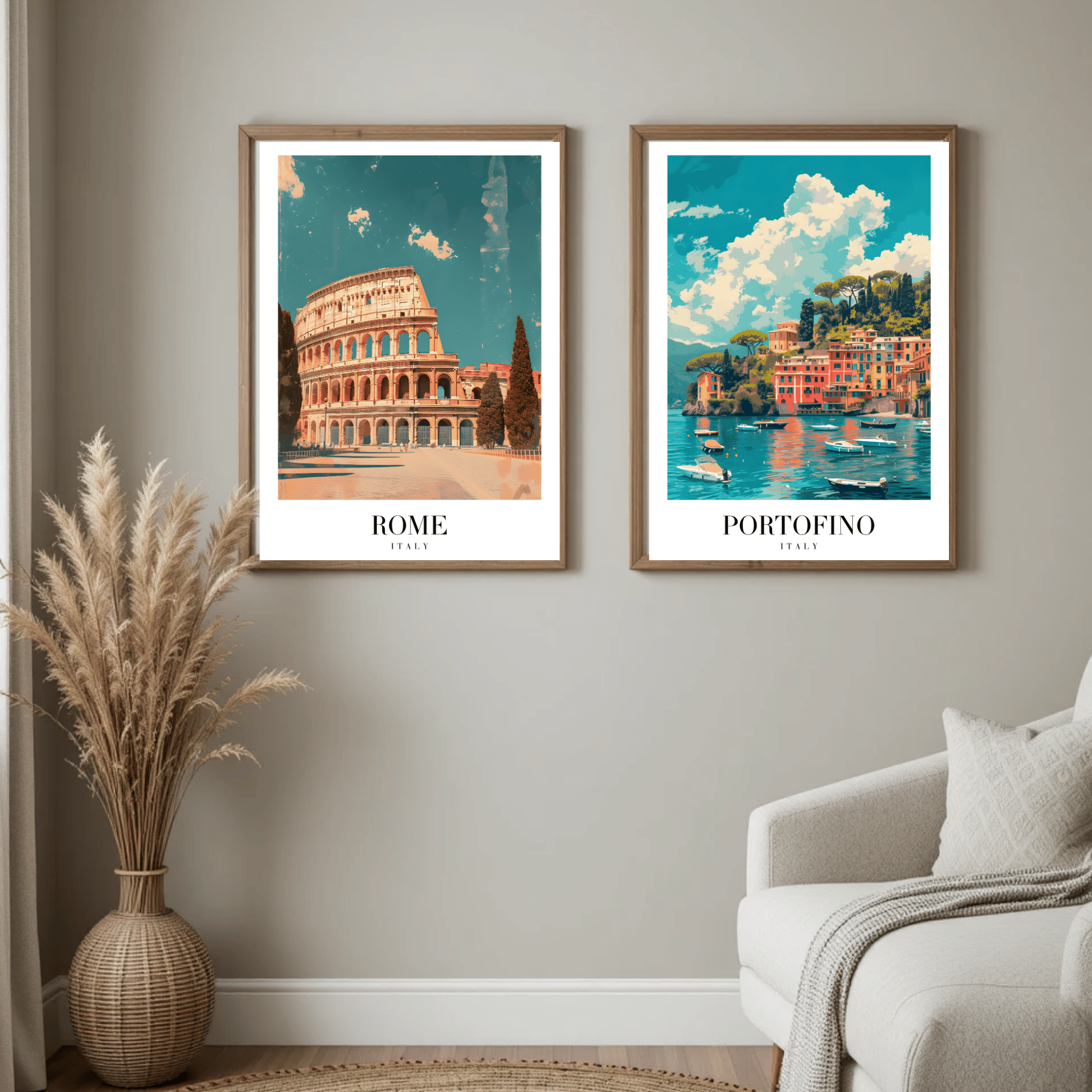 Italian Travel Poster Set