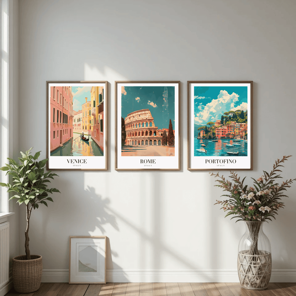 Italian Travel Poster Set