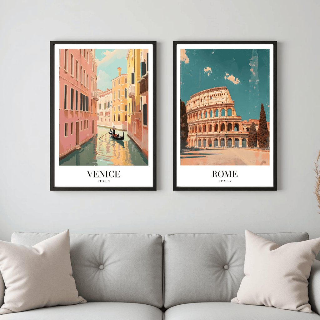Italian Travel Poster Set