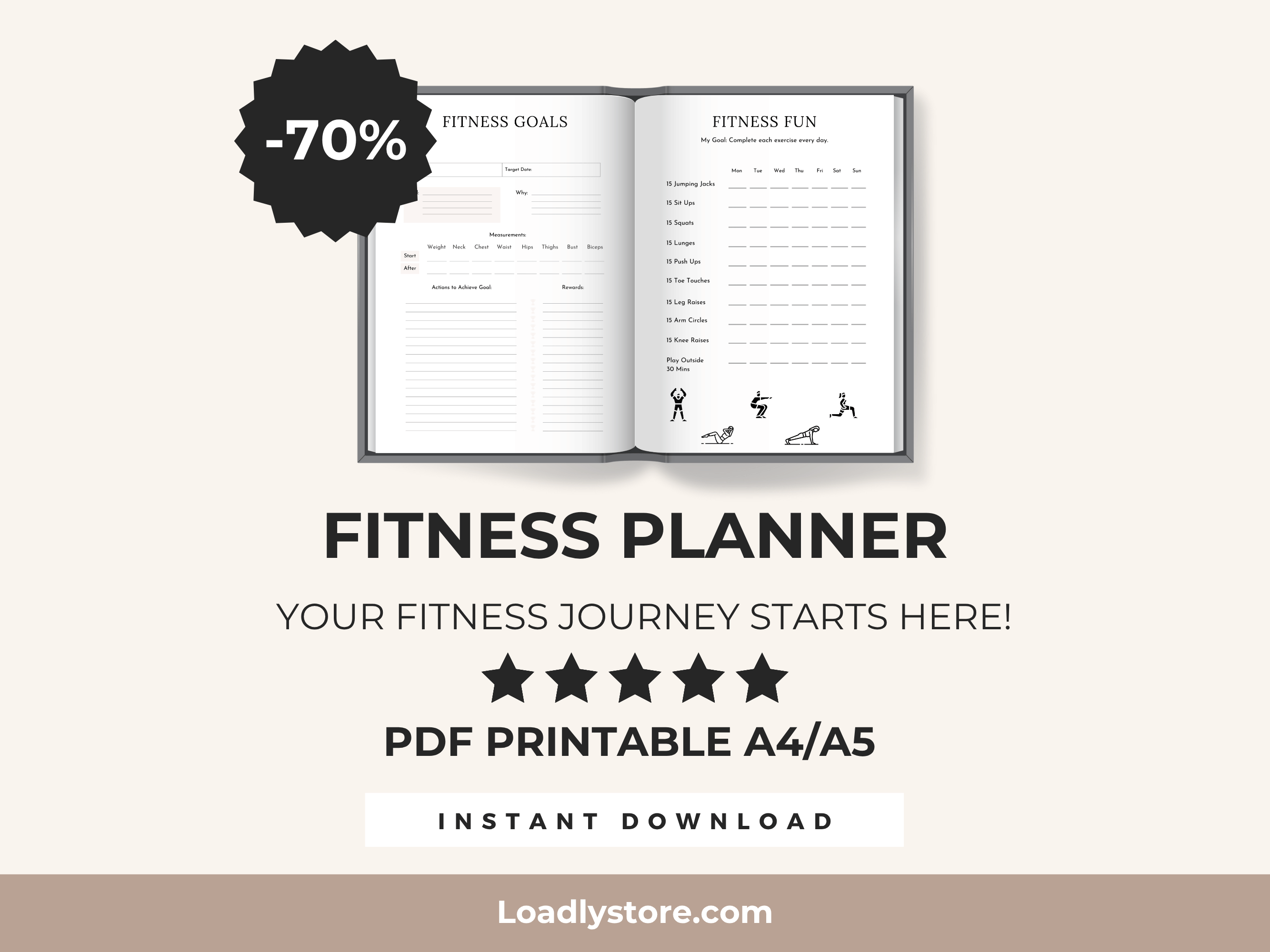 Fitness Planner: Plan, Track & Achieve Your Fitness Goals