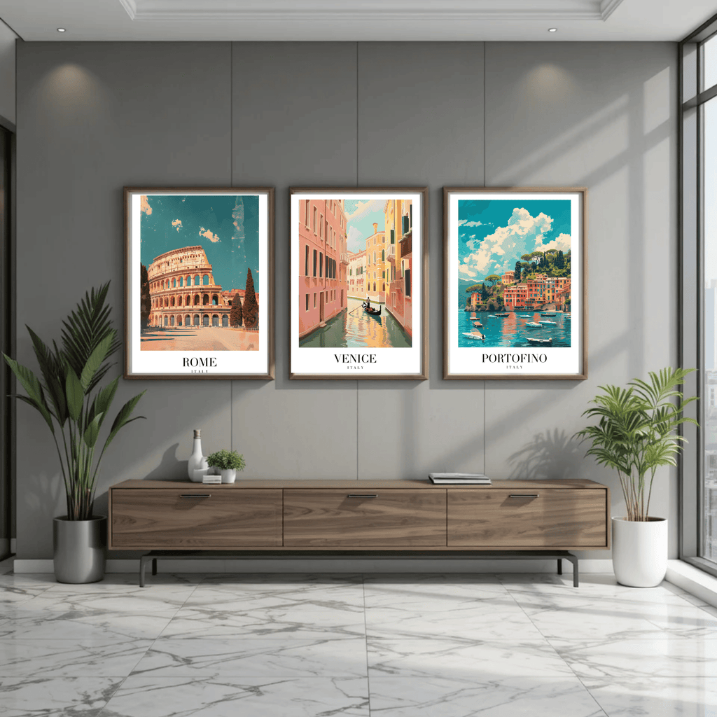 Italian Travel Poster Set
