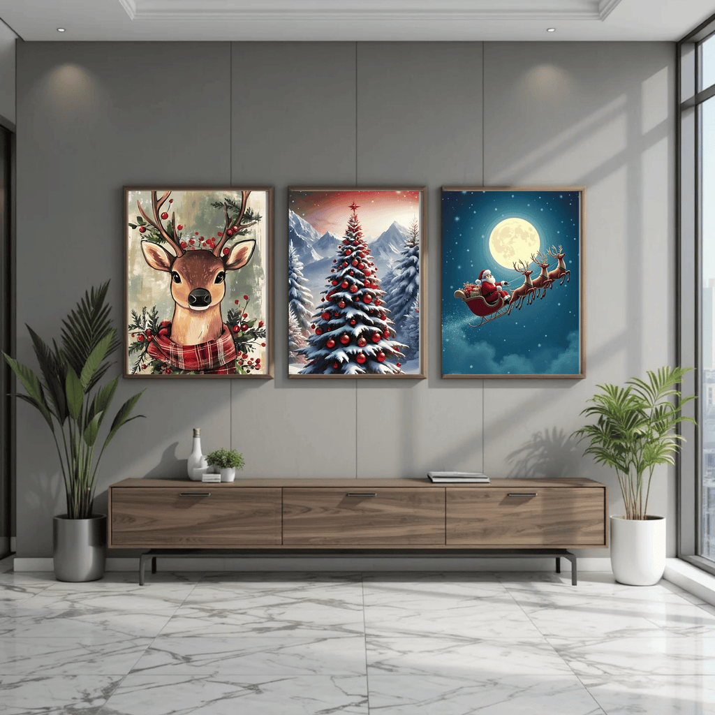 Set of 3 Dark Christmas Prints