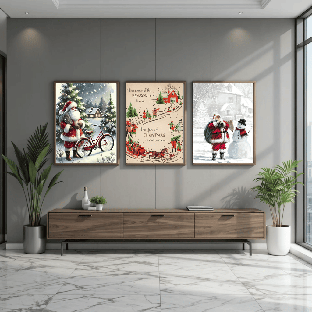 Set of 4 Dark Christmas Prints