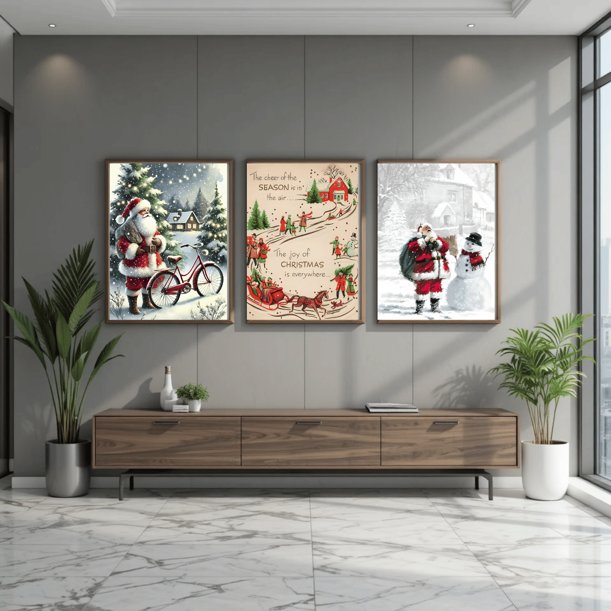 Set of 4 Dark Christmas Prints