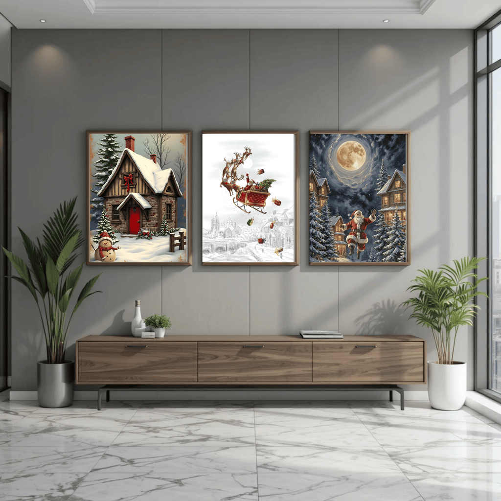 Set of 4 Dark Christmas Prints