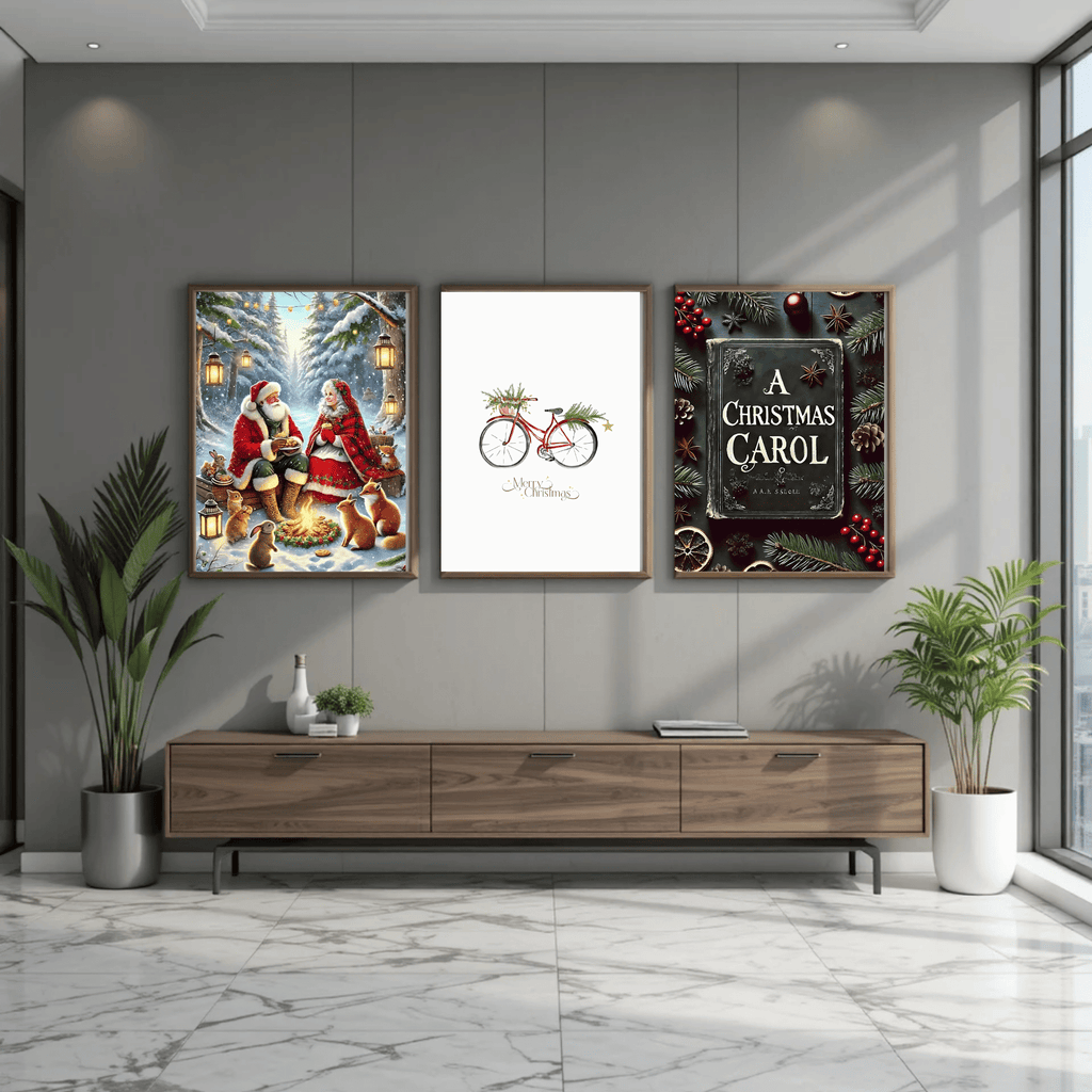 Set of 3 Dark Christmas Prints