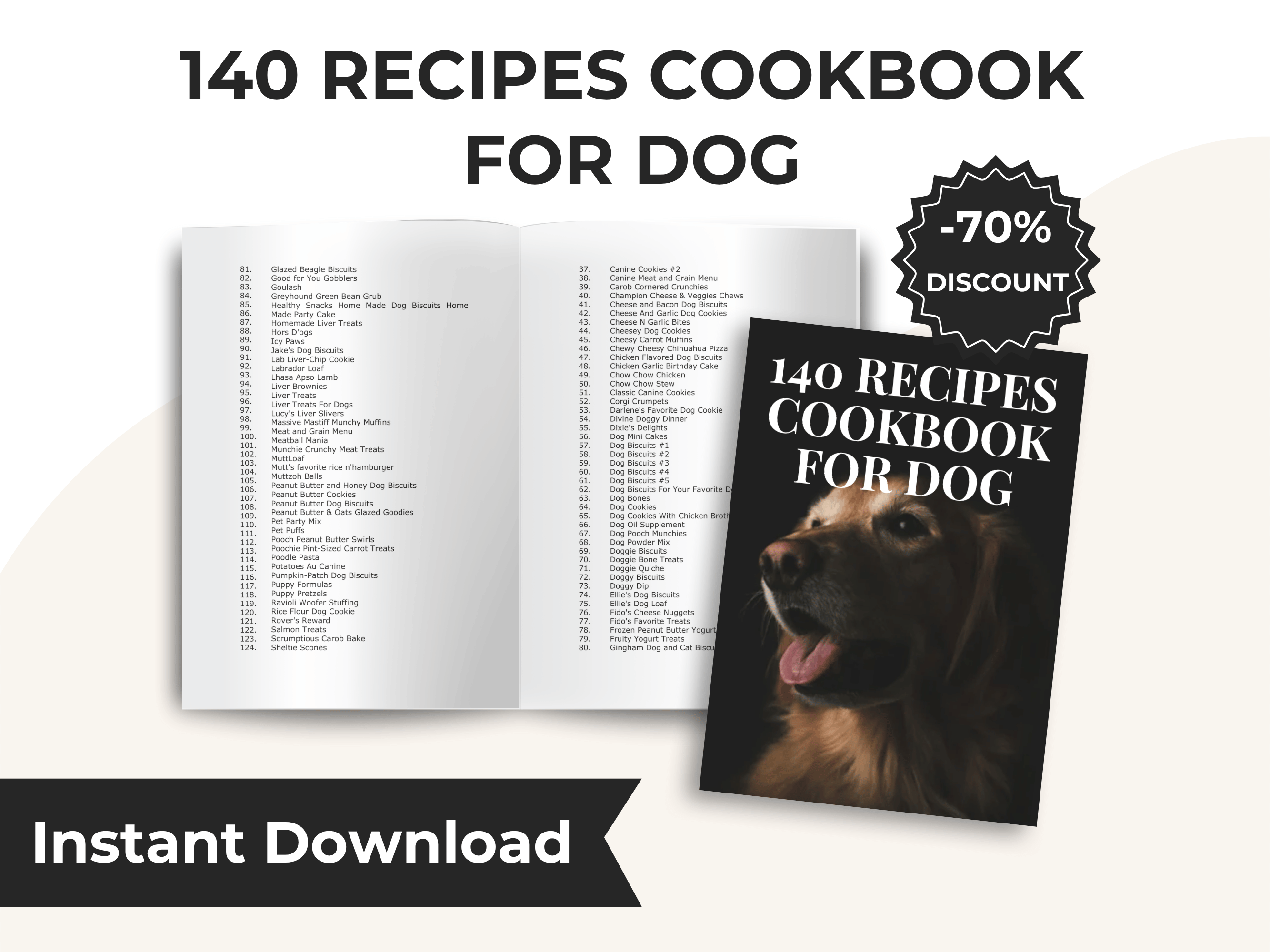 140 Recipes Cookbook for Dogs