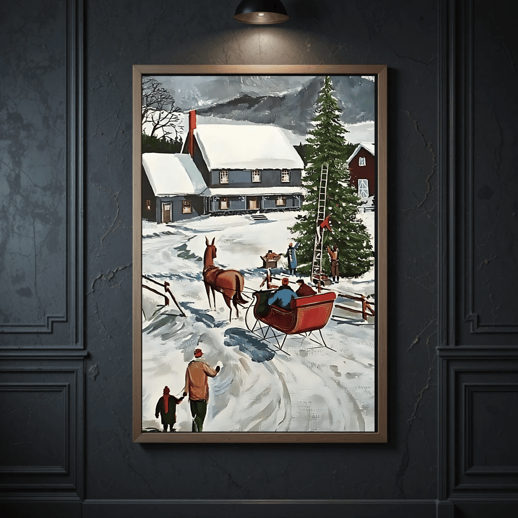 Set of 4 Dark Christmas Prints
