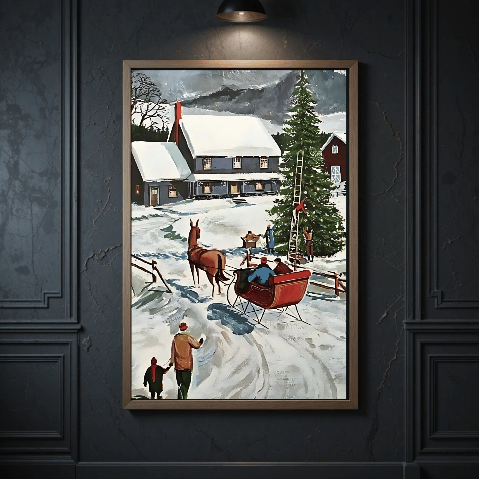Set of 4 Dark Christmas Prints