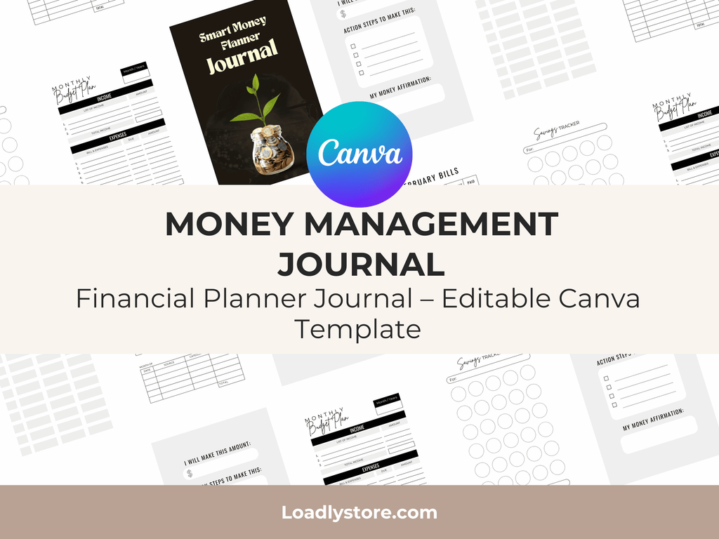 Smart Money Planner Journal – Editable Canva Template