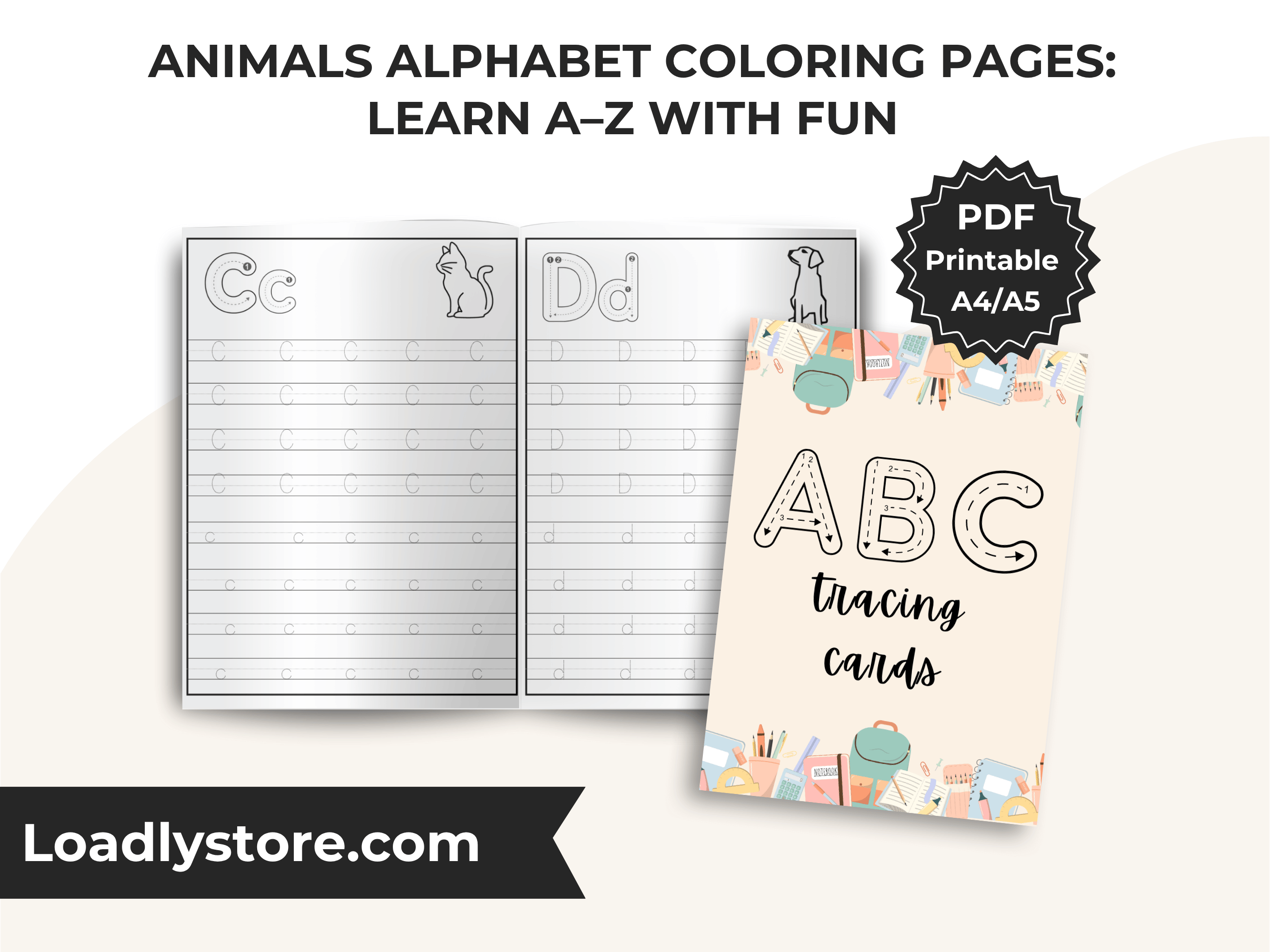 Animals Alphabet Coloring Pages: Learn A–Z with Fun