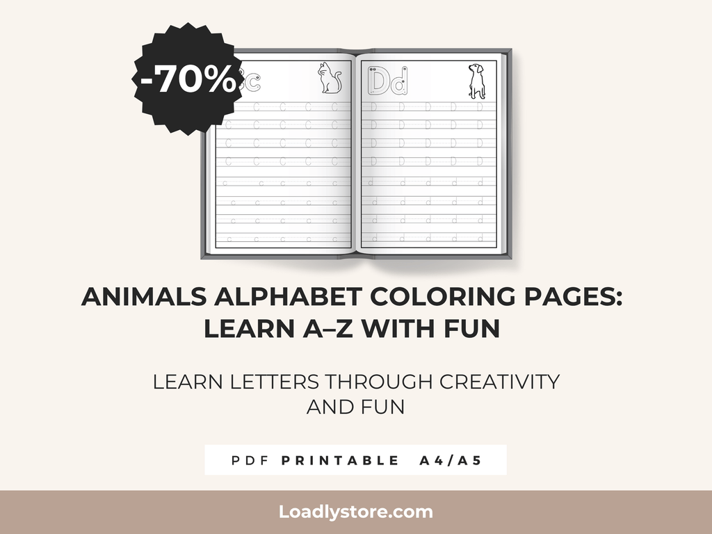 Animals Alphabet Coloring Pages: Learn A–Z with Fun